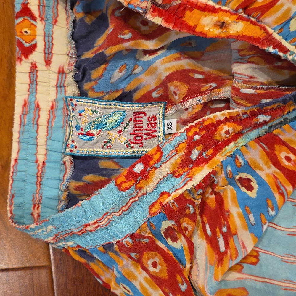 Johnny Was Multicolor Patterned Wide Leg Pants - Picture 2 of 3